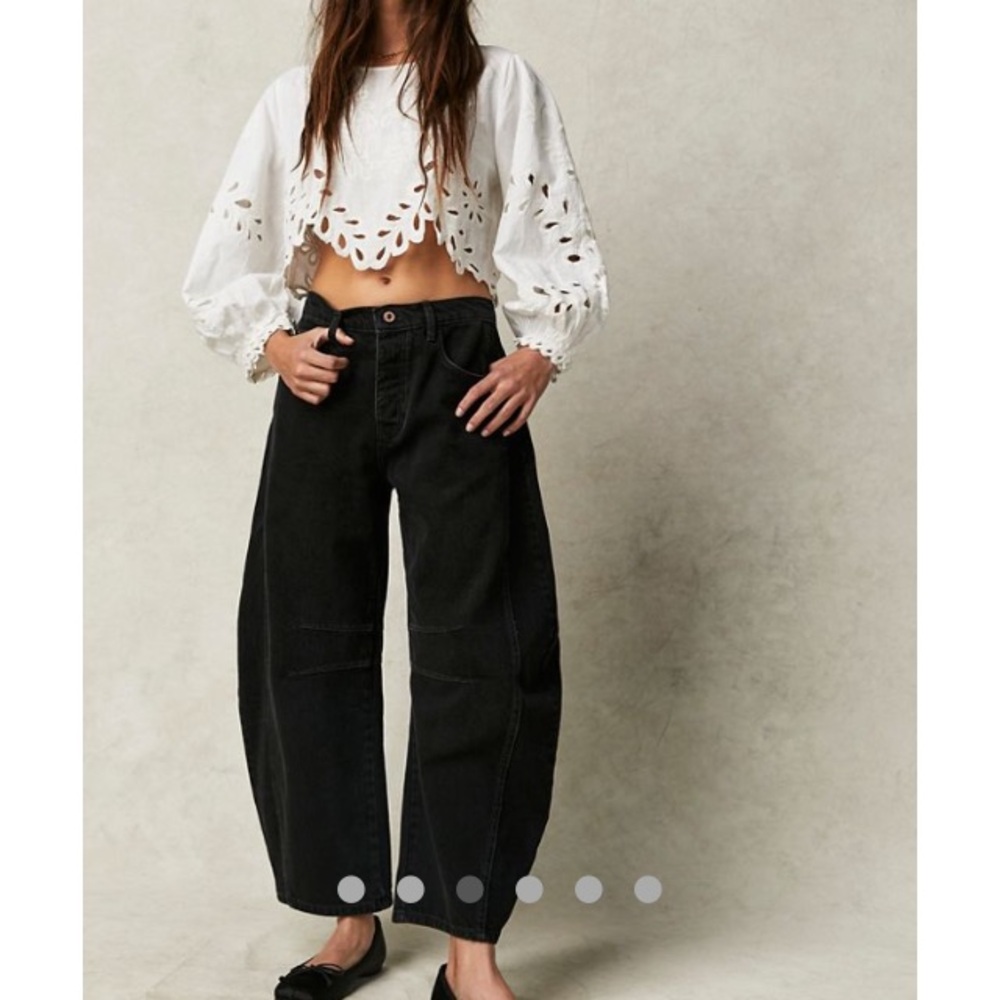 We The Free “Good Luck Mid - Rise Barrel Jeans”